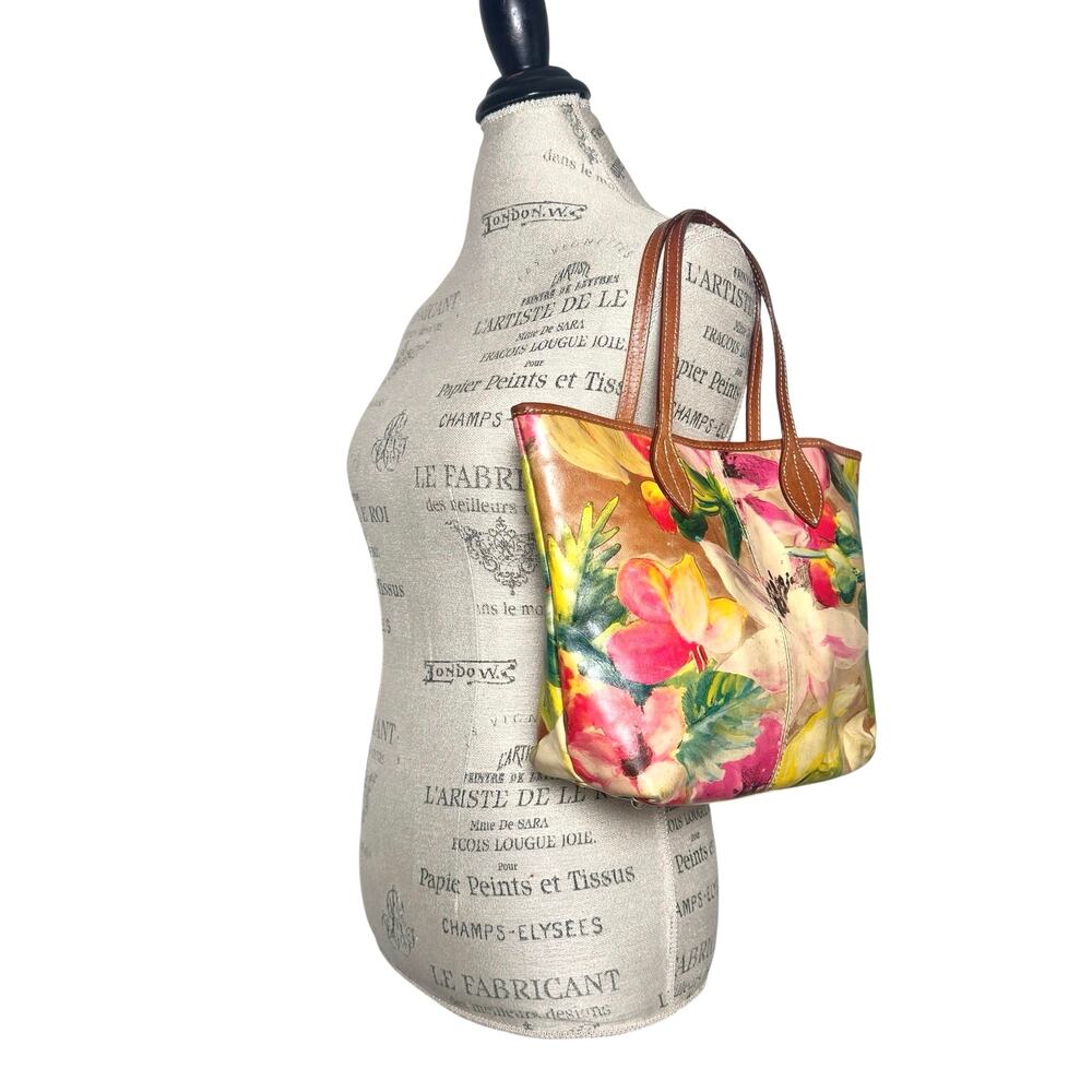 Mauricio Taiuti | Women | Painted Floral Motif Italian Leather Handbag Purse